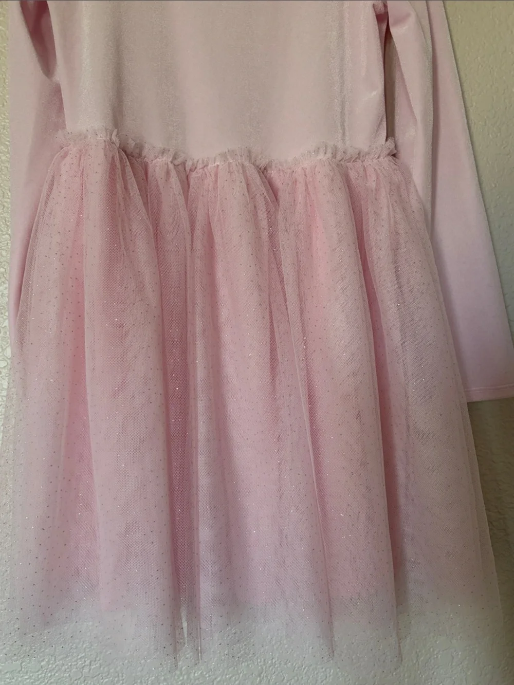 The Children's Place Light Pink Velour Tulle Party Dress